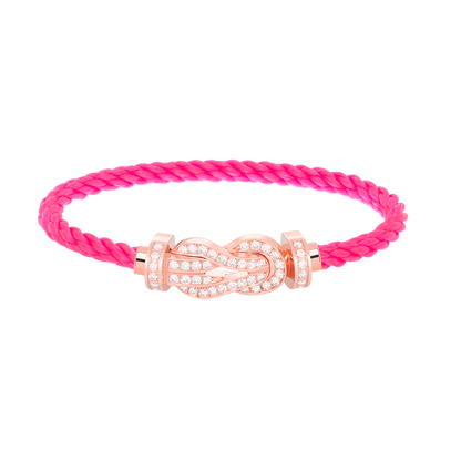[AURORA]CHANCE LARGE 8 FIGURE BUCKLE FULL DIAMOND BRACELET ROSE GOLD