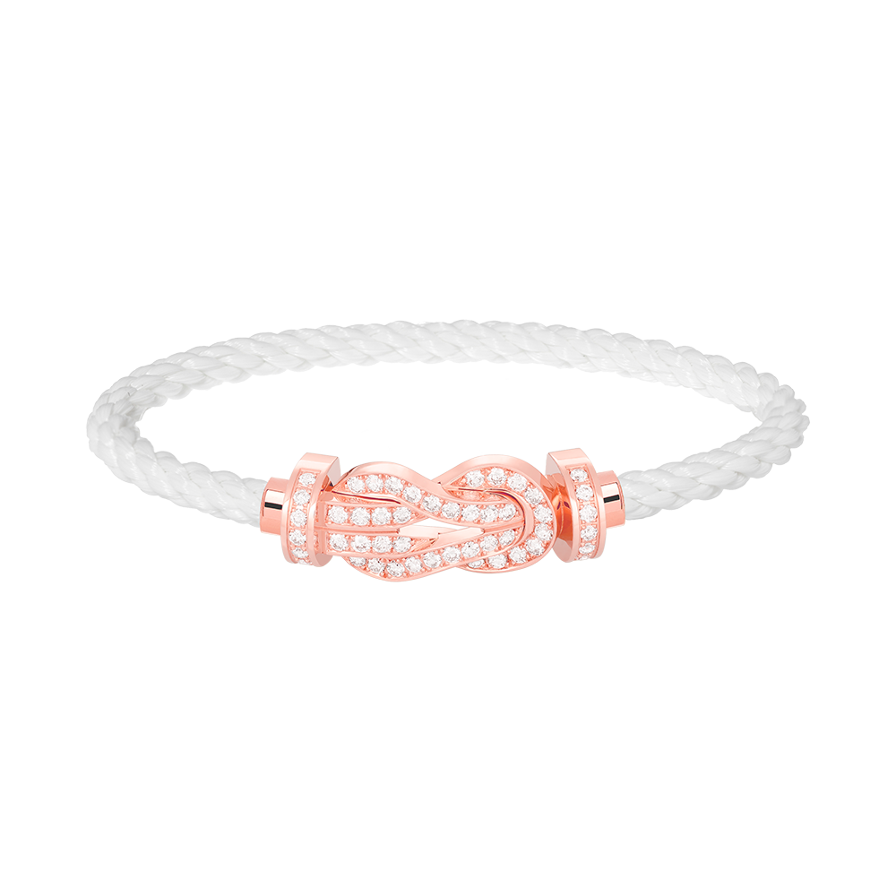 [AURORA]CHANCE LARGE 8 FIGURE BUCKLE FULL DIAMOND BRACELET ROSE GOLD