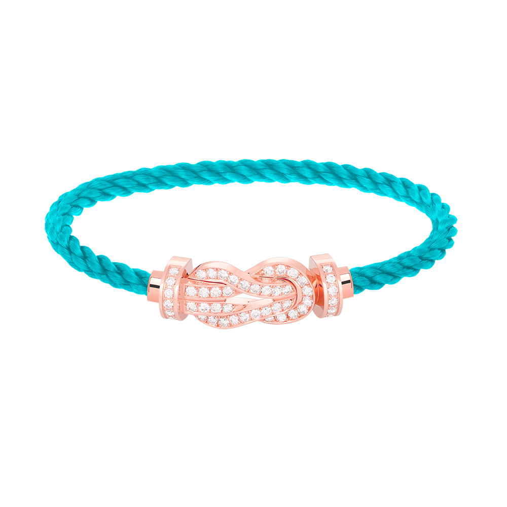 [AURORA]CHANCE LARGE 8 FIGURE BUCKLE FULL DIAMOND BRACELET ROSE GOLD