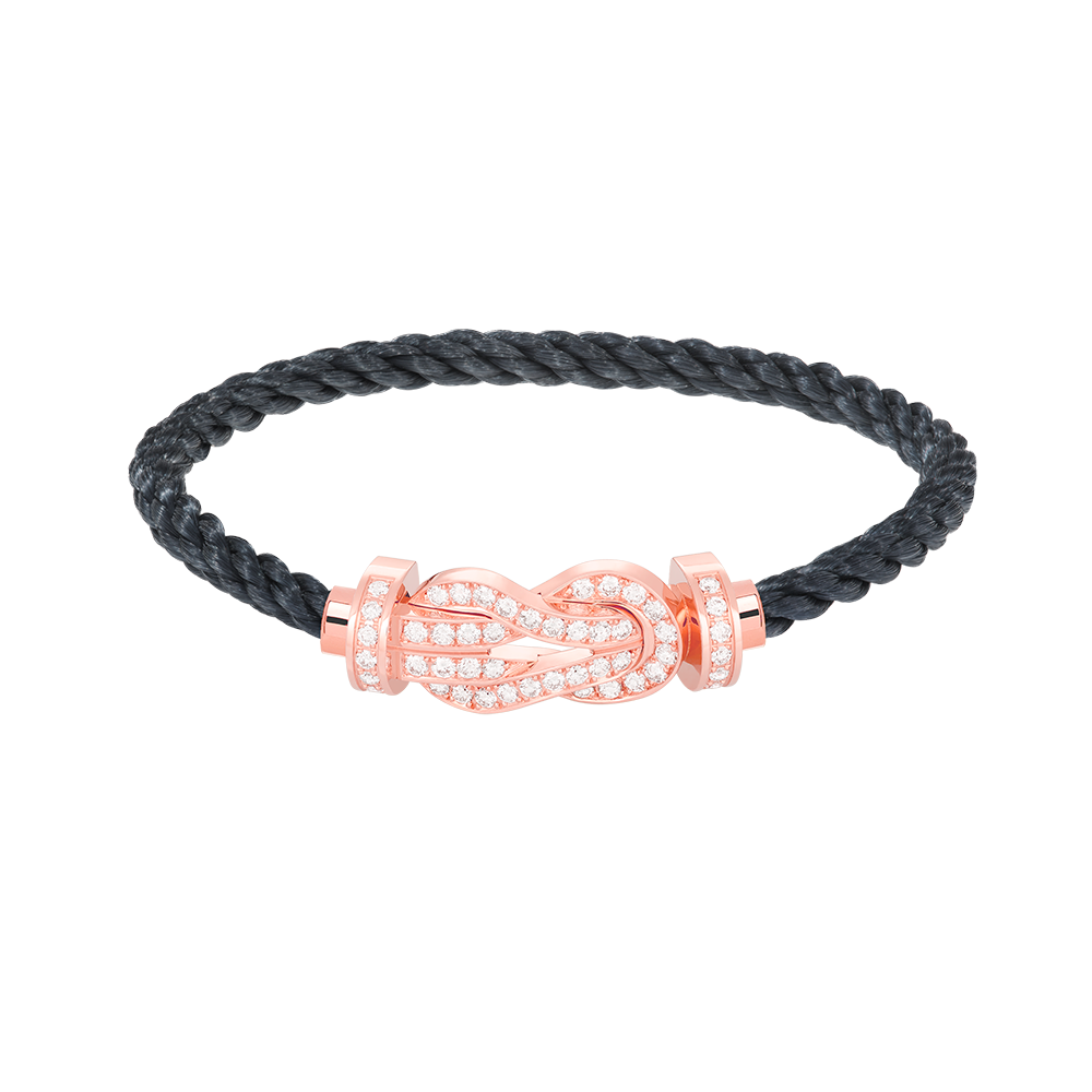 [AURORA]CHANCE LARGE 8 FIGURE BUCKLE FULL DIAMOND BRACELET ROSE GOLD