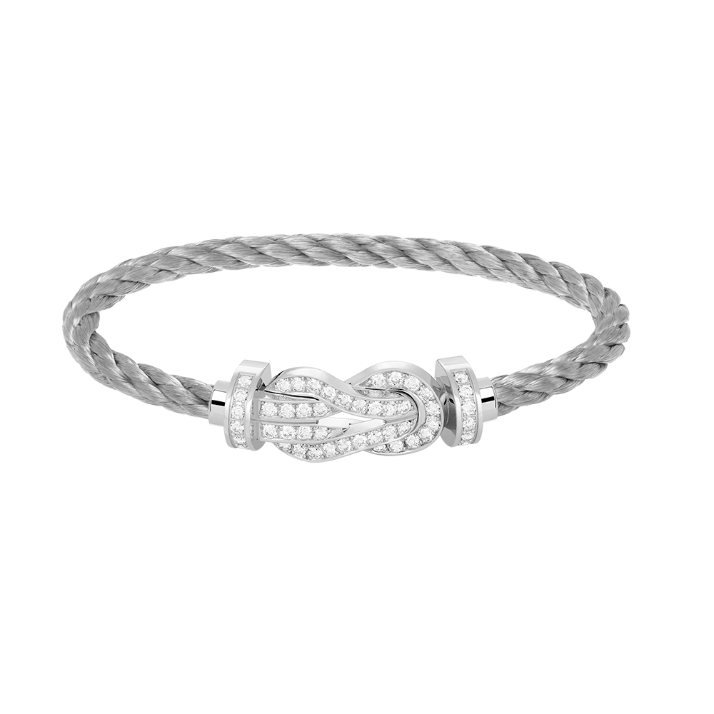 [AURORA]CHANCE GROSSES 8-FACH-ARMBAND MIT VOLLMUNDDIAMANTEN, SILBER
