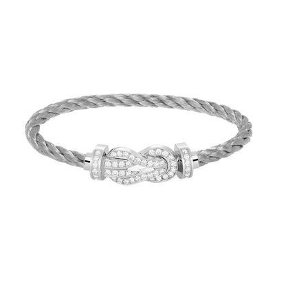 [AURORA]CHANCE GROSSES 8-FACH-ARMBAND MIT VOLLMUNDDIAMANTEN, SILBER