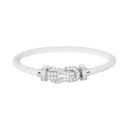[AURORA]CHANCE GROSSES 8-FACH-ARMBAND MIT VOLLMUNDDIAMANTEN, SILBER