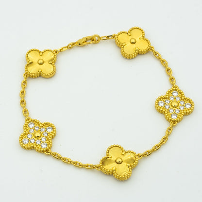 [AURORA] CLOVER 5 MOTIF LASER BRACELET COLLECTION