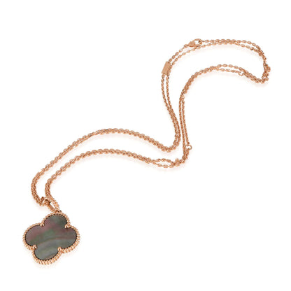 [basloveJW]CLOVER 25MM GOLD DARK MOP BIG CLOVER HALSKETTE