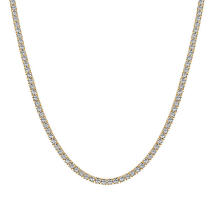 [AURORA]Delicate Round Shape Tennis Necklace