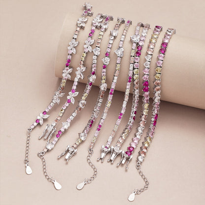 [AURORA]Ornate Colorful Butterfly Shape Round Cut Daily Bracelet