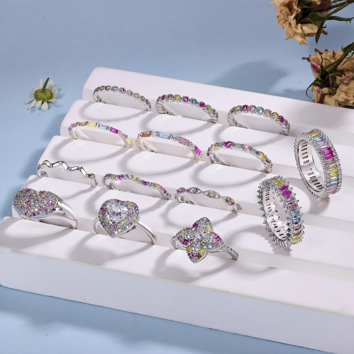 [AURORA]Elegant Energetic Round Cut Daily Ring