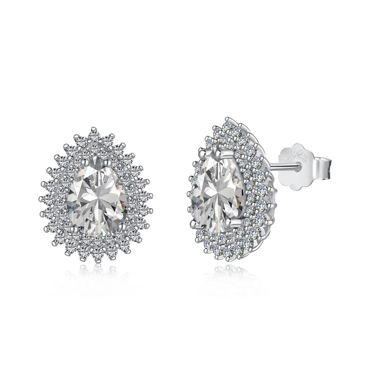 [AURORA]Delicate Gorgeous Pear Cut Daily Earrings