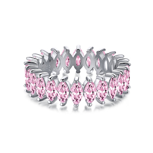 [AURORA]Gorgeous Marquise Cut Tennis Ring