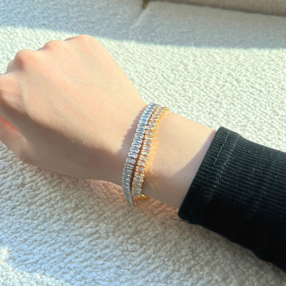 [AURORA]Exquisite Emerald Cut Daily Bracelet
