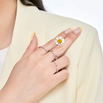 [AURORA]Elegant Vivid Round Cut Daily Ring