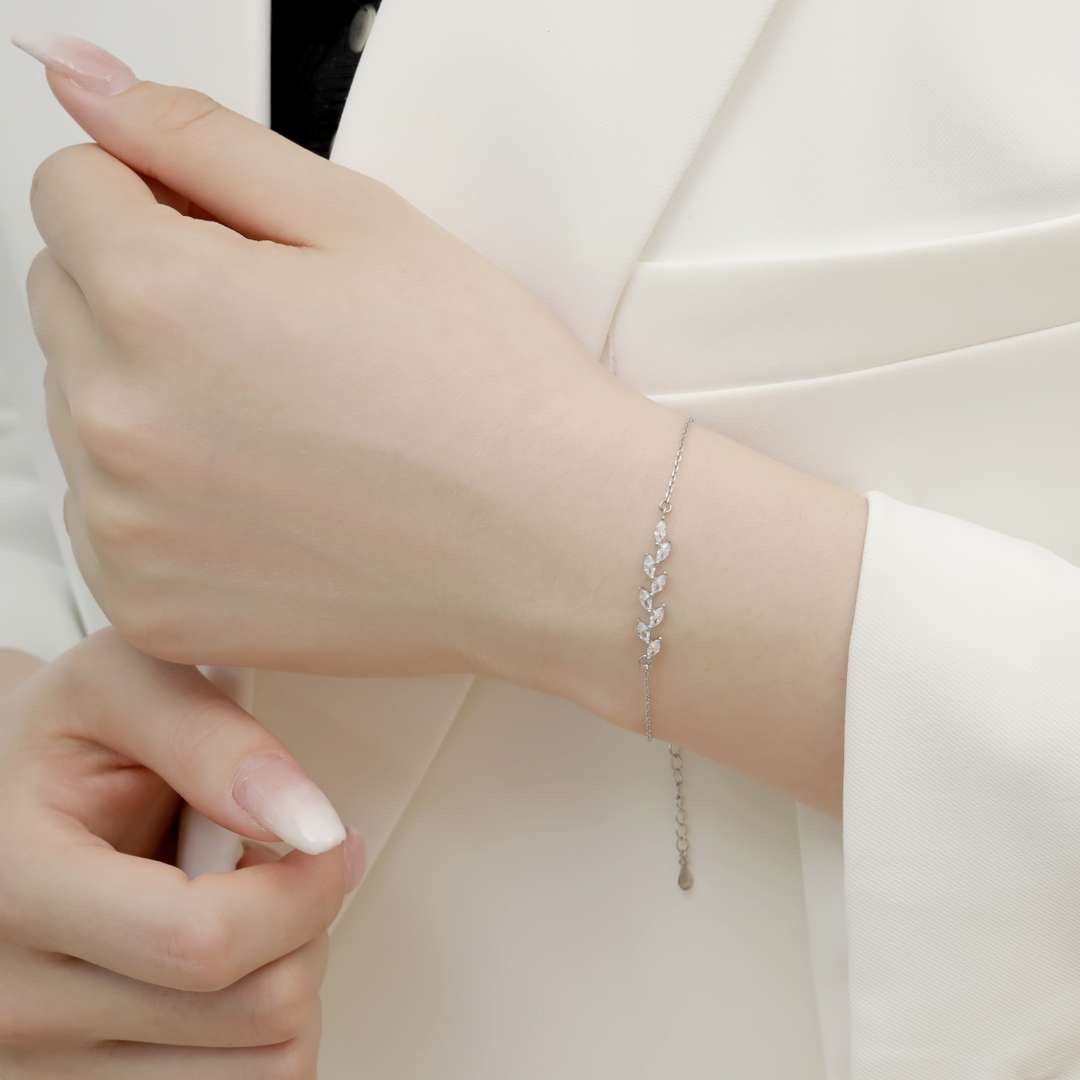 [AURORA]Elegant Wheat Leaves Shape Bracelet