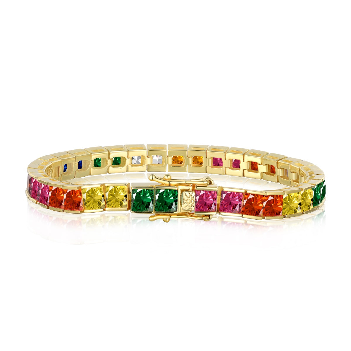 [AURORA]Brilliant Square Cut  Bracelet