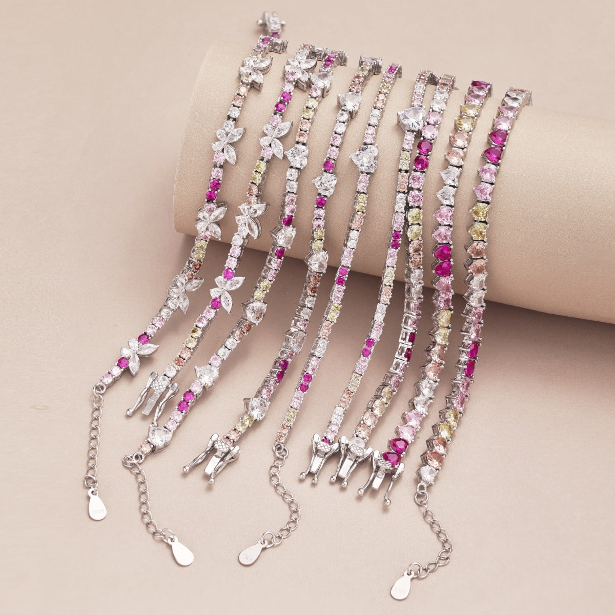 [AURORA]Delicate Colorful Rainbow Tennis Chain