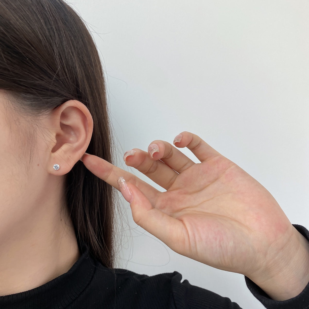 [AURORA]Sparkling Colorful Round Shape Earrings