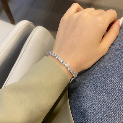 [AURORA]Ornate Sparkling Round Cut Wedding Bracelet