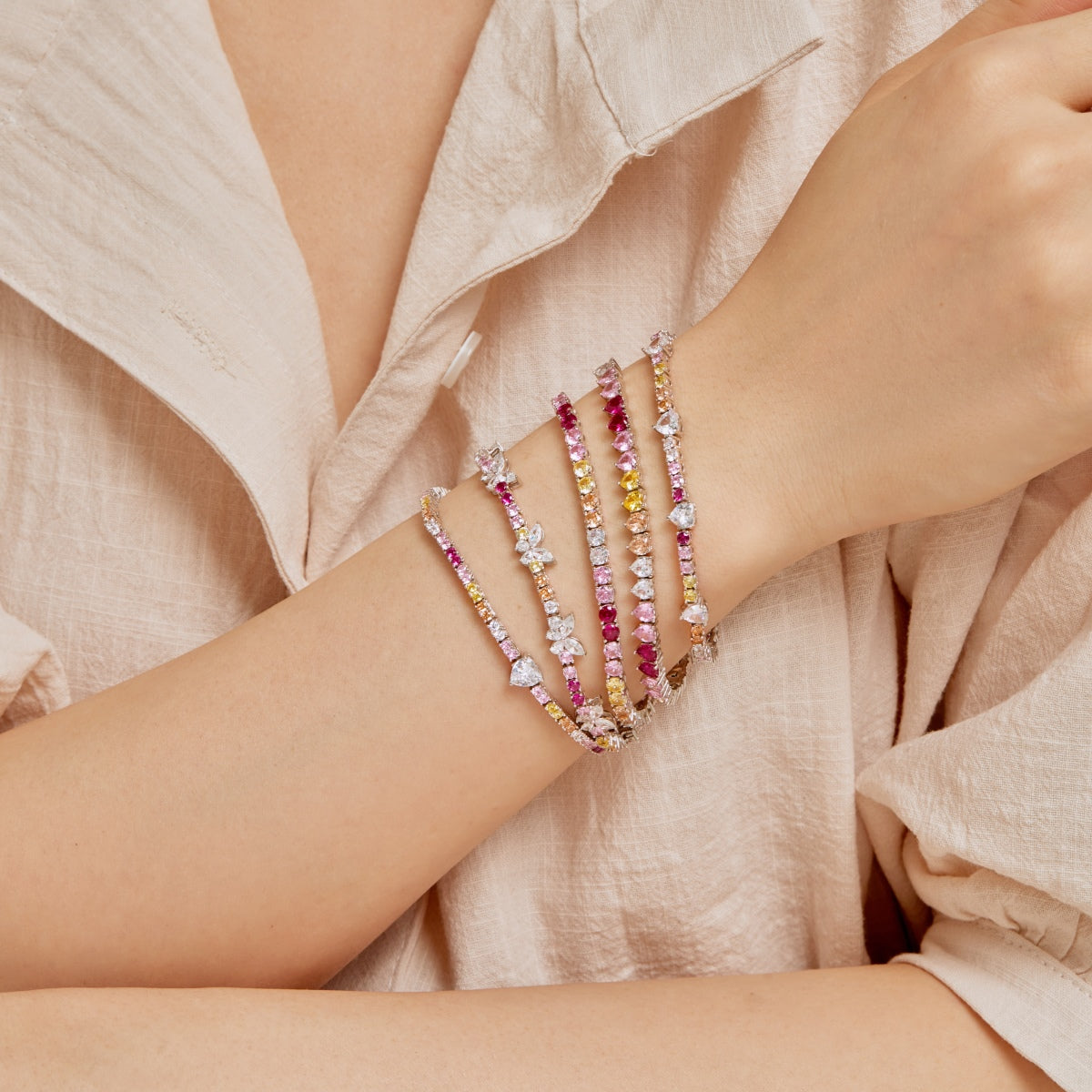 [AURORA]Delicate Romantic Heart Shape Lover Bracelet