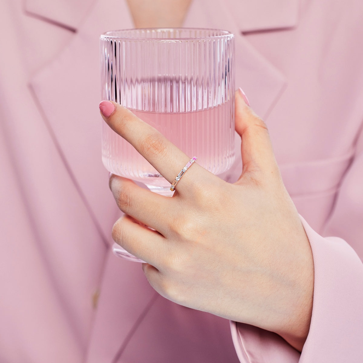 [AURORA]Lively In Shades Elegant Radiant Cut Daily Ring