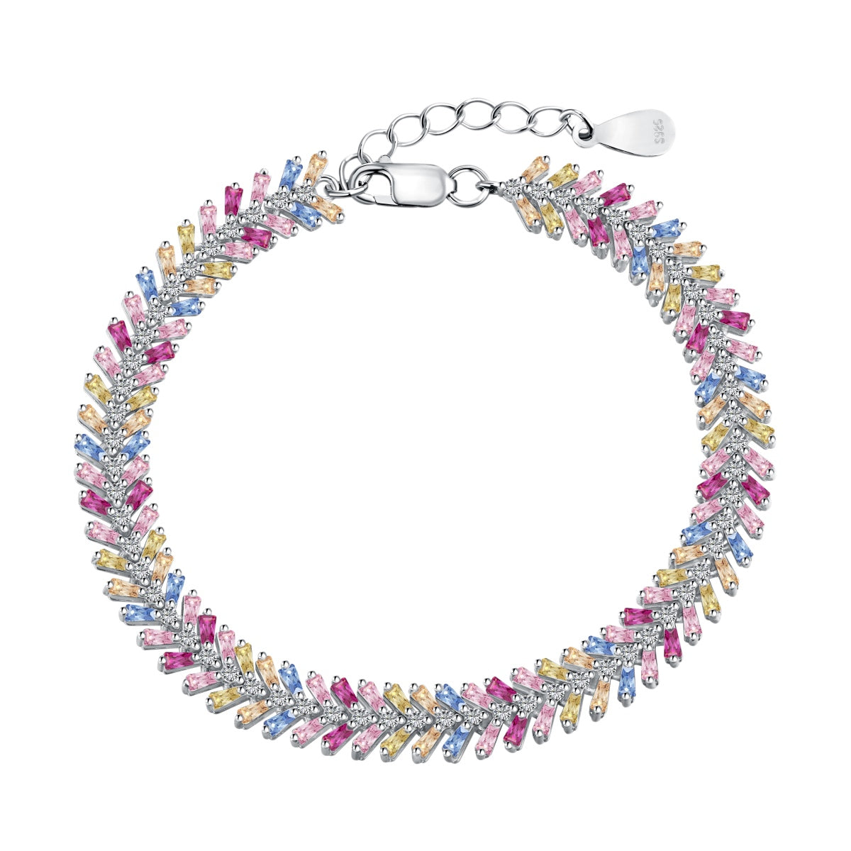 [AURORA]Dainty Radiant Emerald Cut Daily Bracelet