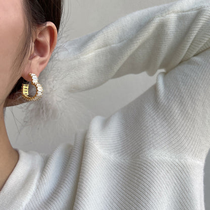 [AURORA]Radiant Heart Cutout Earrings