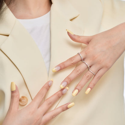 [AURORA]Radiant Sparkling Round Cut Daily Ring
