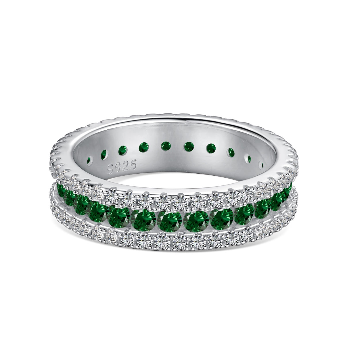 [AURORA]Delicate Colorful Round Cut Daily Ring