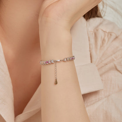 [AURORA]Delicate Colorful Multi Cut Daily Bracelet