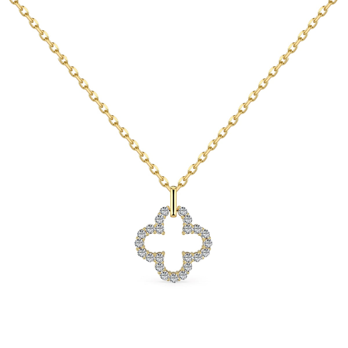 [AURORA]Four-Leaf Clover Hollow Design Exquisite Necklace