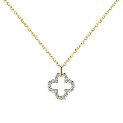 [AURORA]Four-Leaf Clover Hollow Design Exquisite Necklace