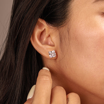 [AURORA]Ornate Square Shape Earrings