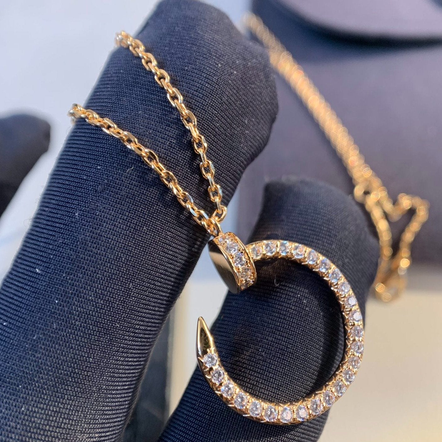 [AURORA]JUSTE HALSKETTE ROSA GOLD DIAMANTEN 