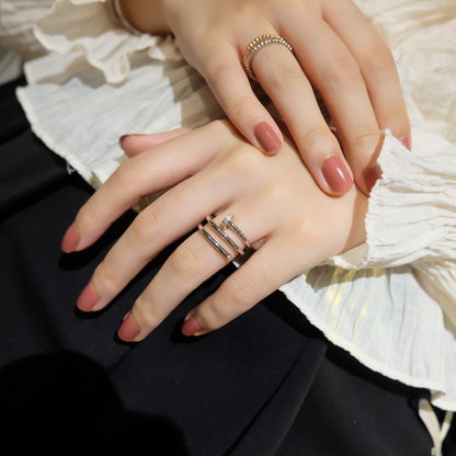 [AURORA]JUSTE RING 1.8MM SILVER DOUBLE ROW
