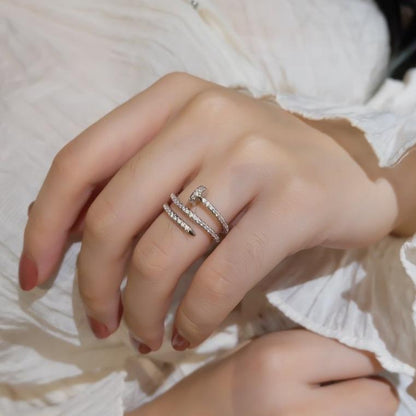[AURORA]JUSTE リング 1.8mm シルバー ダブルロウ ダイヤモンド