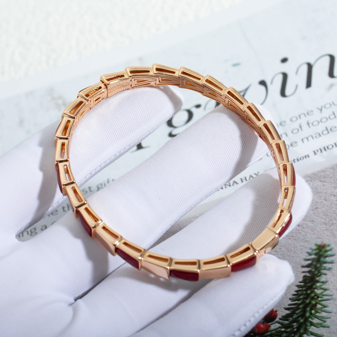 [AURORA]SERPENTI BRACELET PINK GOLD RUBELLITE
