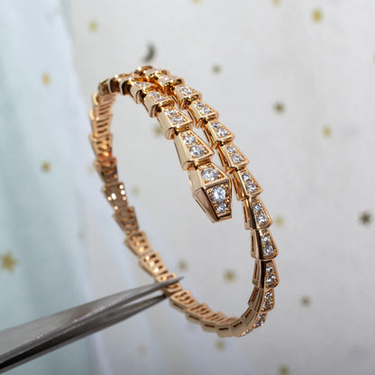 [AURORA]SERPENTI ARMBAND 6,8MM ROTGOLD DIAMANT 