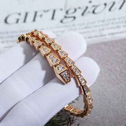 [AURORA]SERPENTI ARMBAND 6,8MM ROTGOLD DIAMANT 