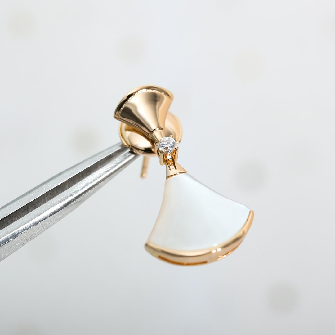 [AURORA]DREAM MOP PINK GOLD EARRINGS