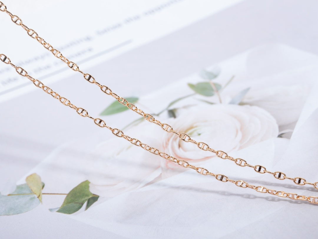 [AURORA]ECHAPPEE NECKLACE PINK GOLD