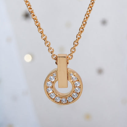 [AURORA]GARI NECKLACE PINK GOLD DIAMOND