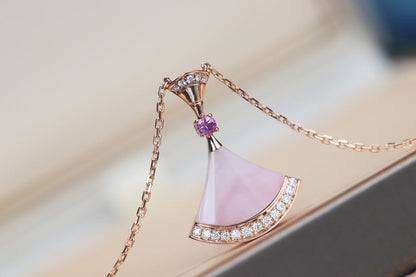 [AURORA]DREAM NECKLACE PINK MOP DIAMOND