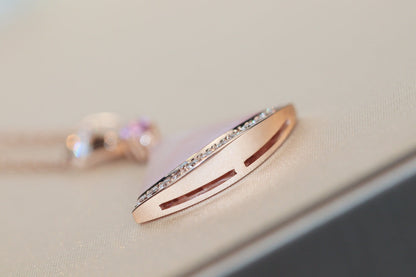 [AURORA]DREAM NECKLACE PINK MOP DIAMOND