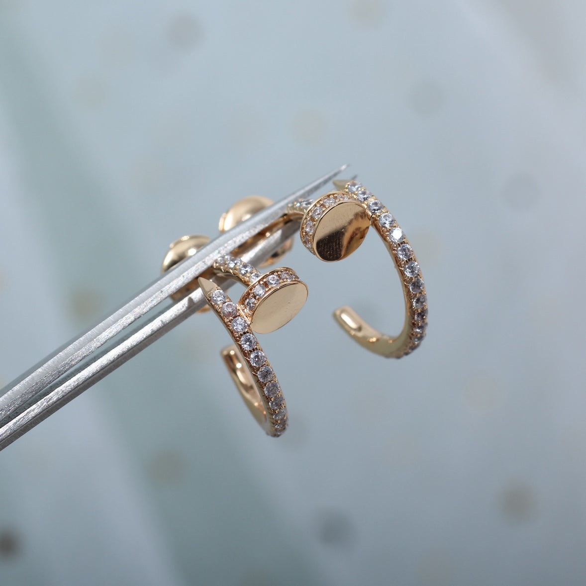 [AURORA]JUSTE イヤリング 12.75mm ピンクゴールド ダイヤモンド
