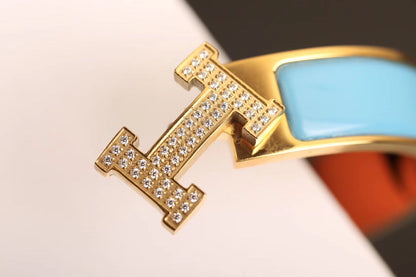 [AURORA]H CLOUD BLUE ARMBAND GOLD DIAMANT