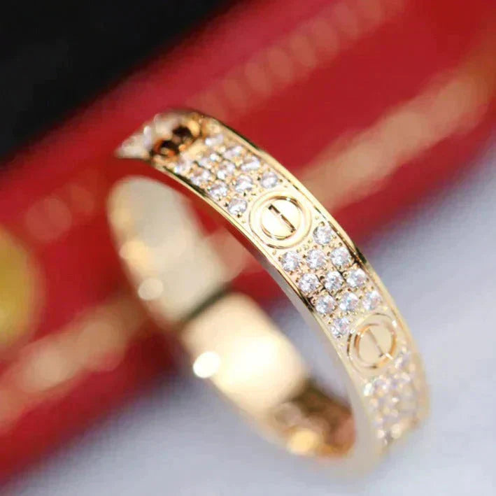 [AURORA]LOVE RING 3.6MM DIAMOND PAVED