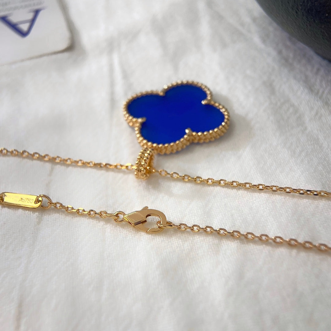 [basloveJW]CLOVER 25MM HALSKETTE TÜRKIS ROSÉGOLD