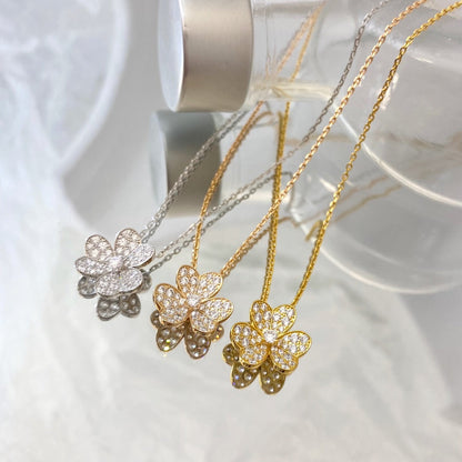[AURORA]FLOWER DIAMOND NECKLACE