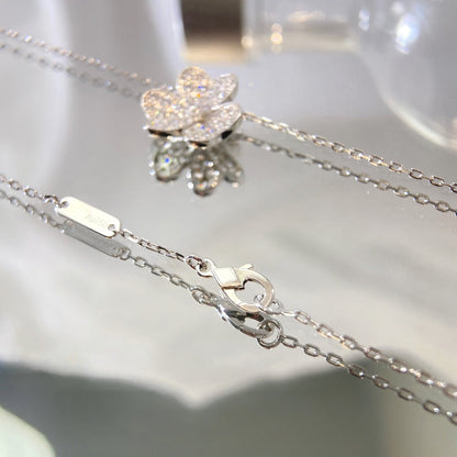 [AURORA]FLOWER DIAMOND NECKLACE