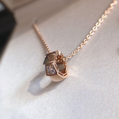 [AURORA]SERPENTI ANHÄNGER DIAMANT ROTGOLD HALSKETTE