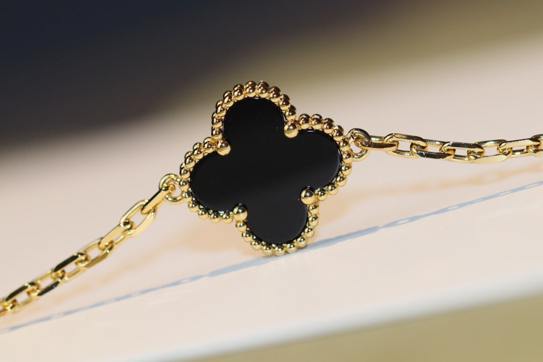 [AURORA]CLOVER 20 MOTIFS ONYX ROSE GOLD